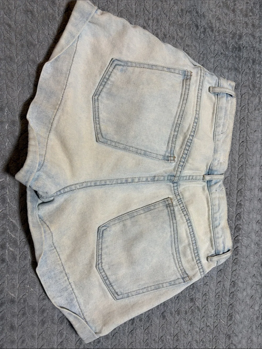PacSun Women’s Light Blue Denim Rolled-Hem Shorts 26 Waist